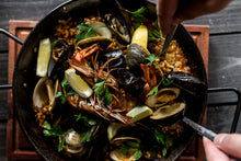 Load image into Gallery viewer, Barcelona Wine Bar seafood paella